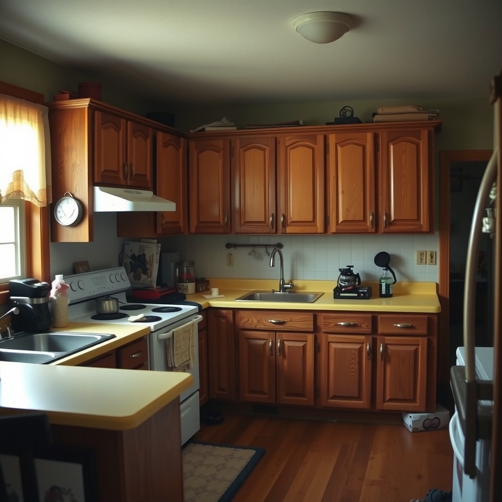 Cocina antigua antes de la remodelación